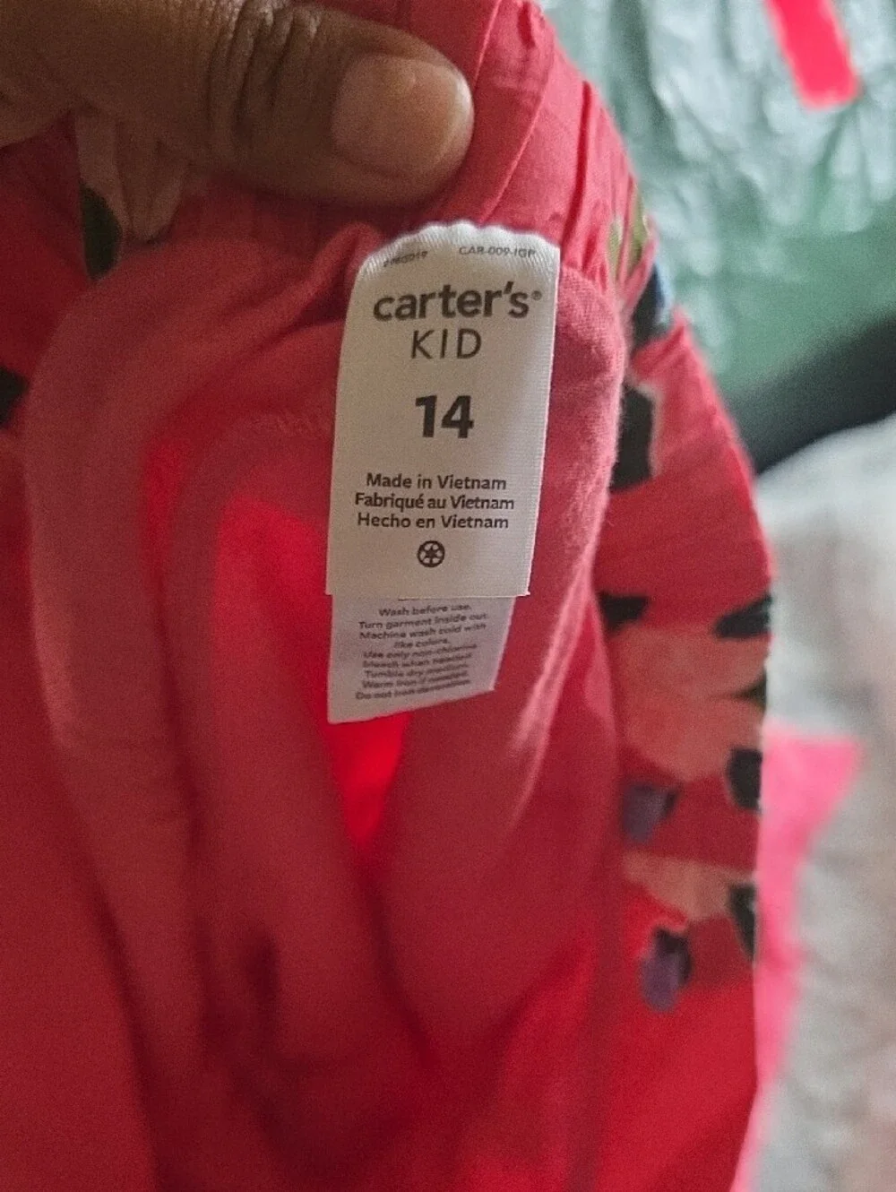Carter's Coral Pink Floral Ruffle Skirt Set